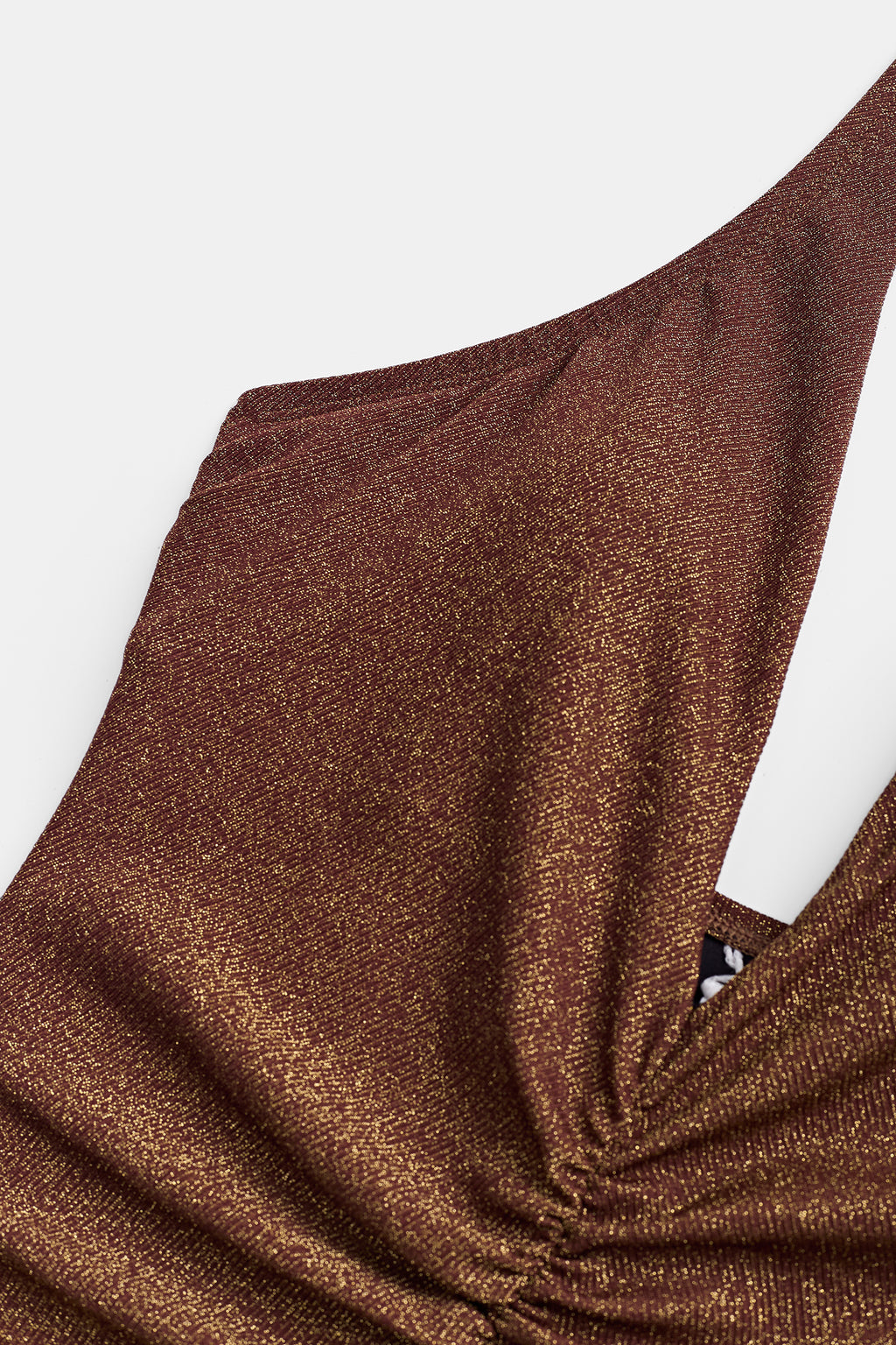 Maillot de bain une pièce marron à détail chaîne