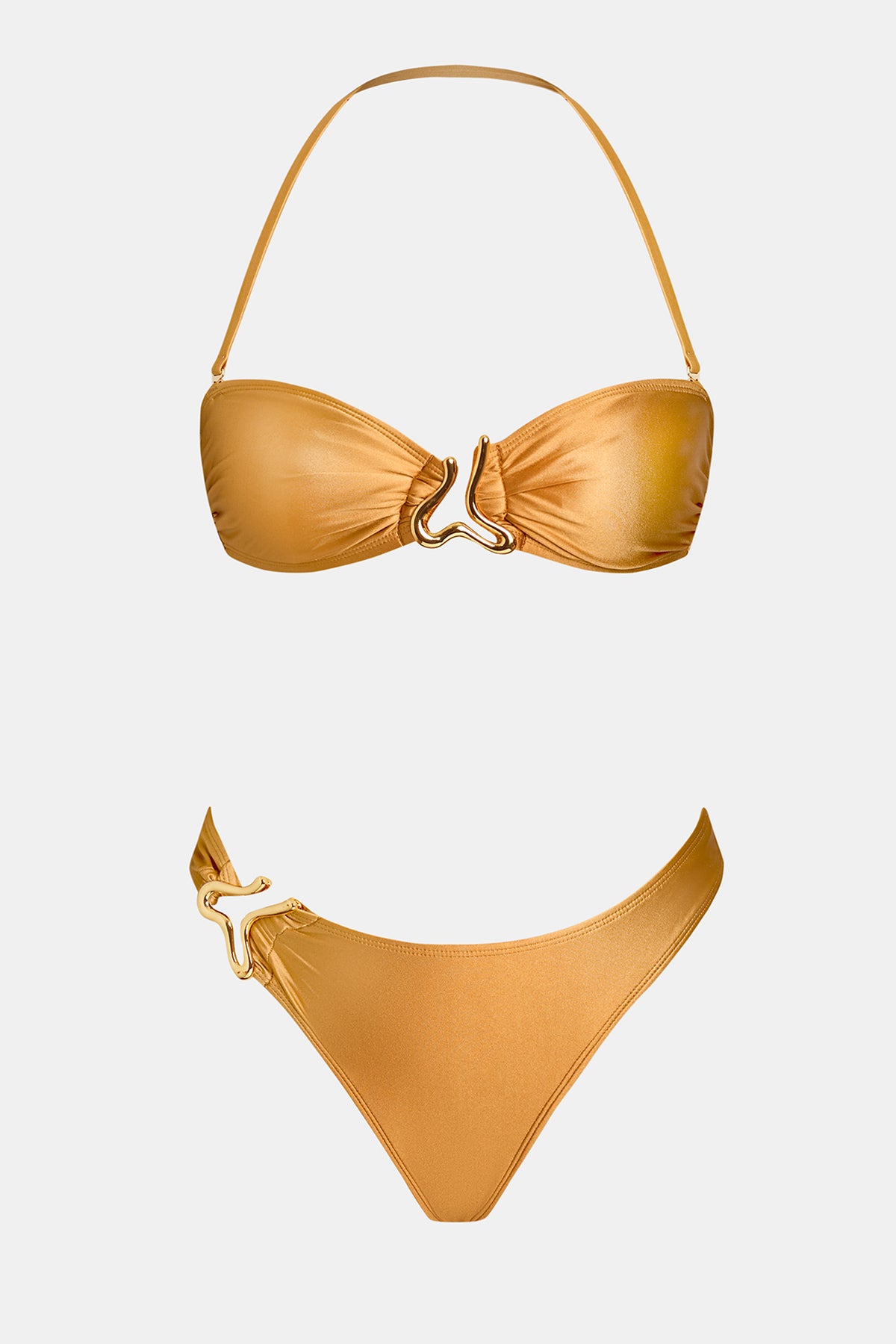 Bikini bretelles amovibles et bas taille moyenne