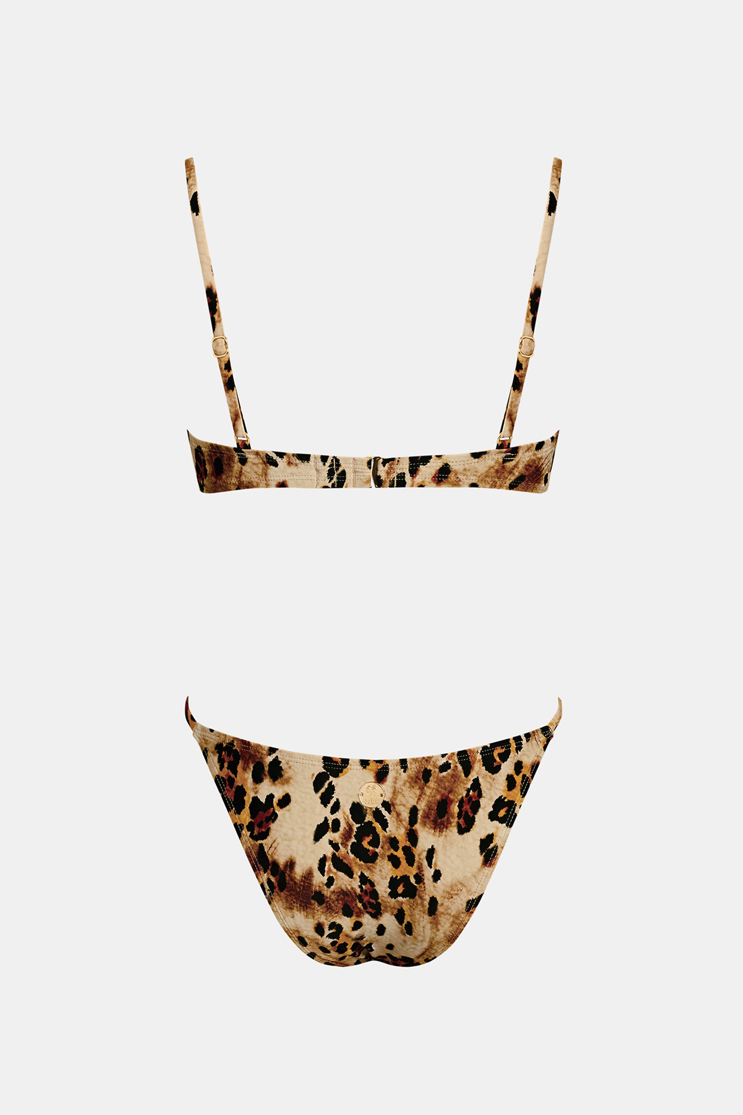 Bikini à imprimé animal armature bretelles ajustables
