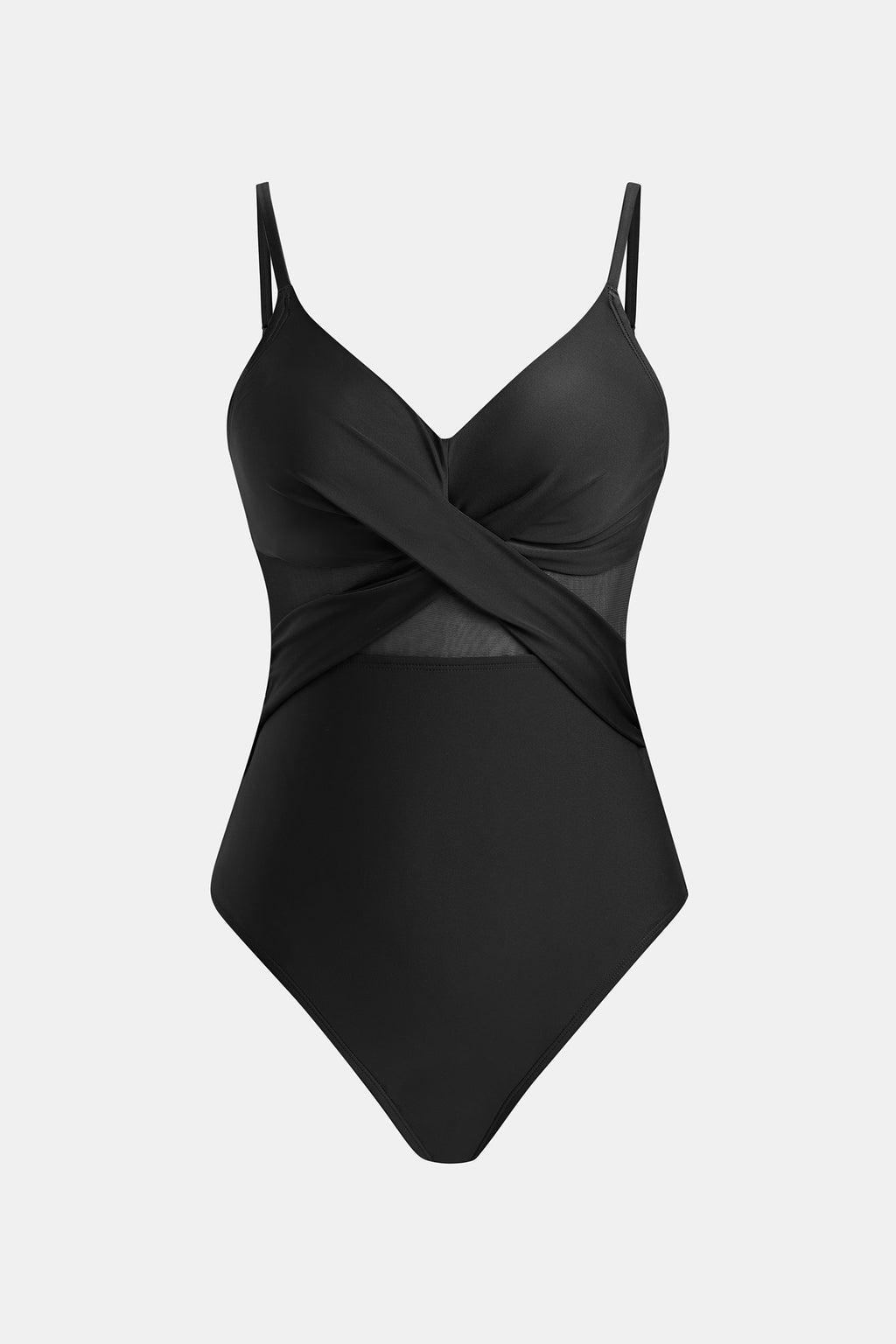 Maillot de bain une pièce en mesh à emballage découpé