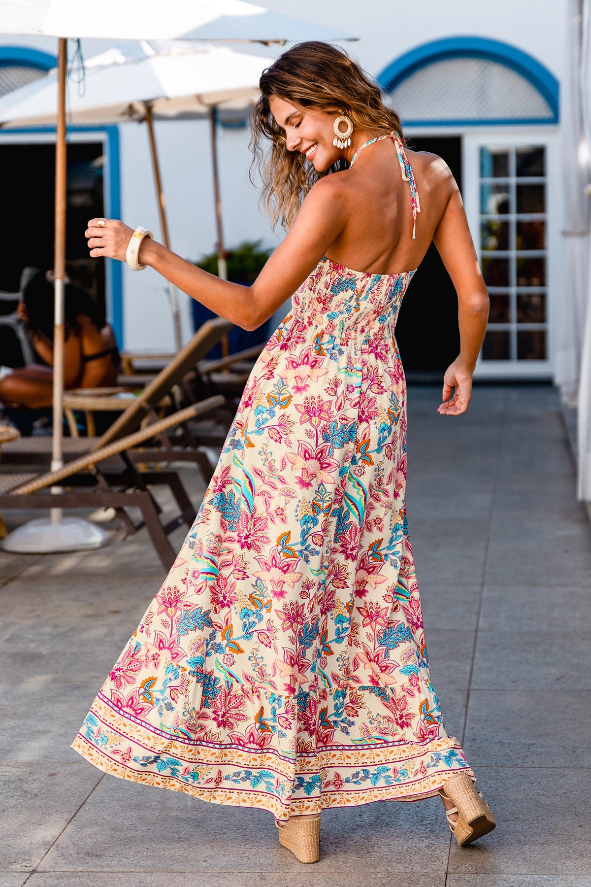 Robe longue fleurie allure estivale