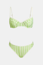 Bikini à carreaux ajustable