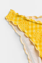Bikini à carreaux taille moyenne
