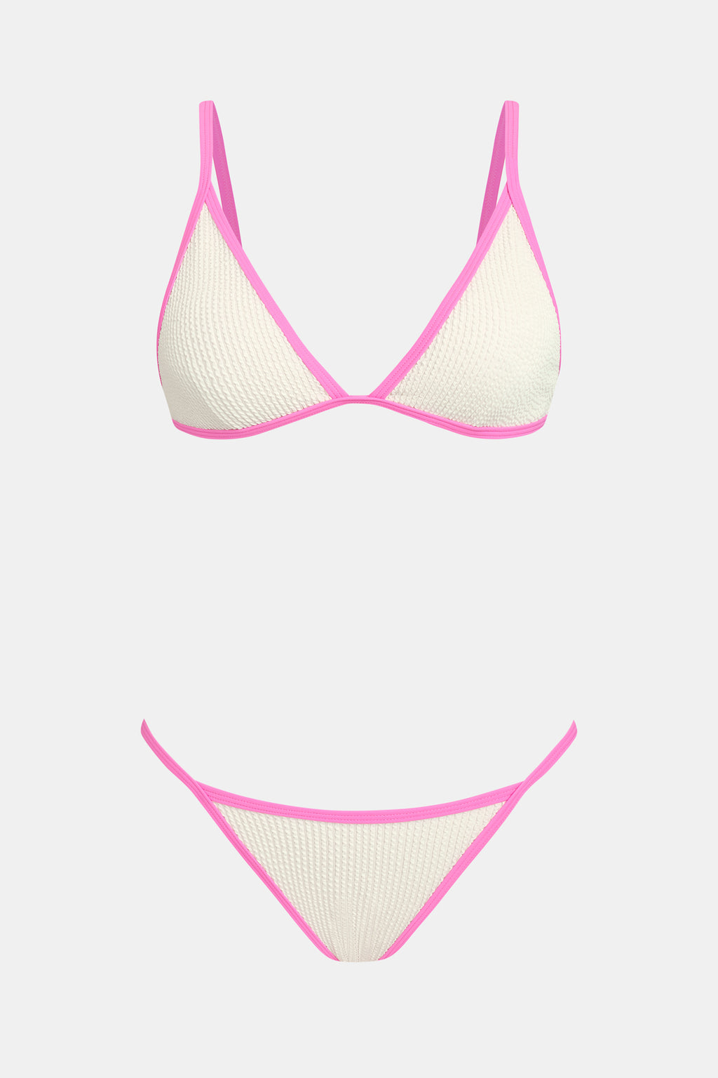 Bikini blanc plongeant