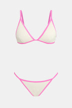 Bikini blanc plongeant