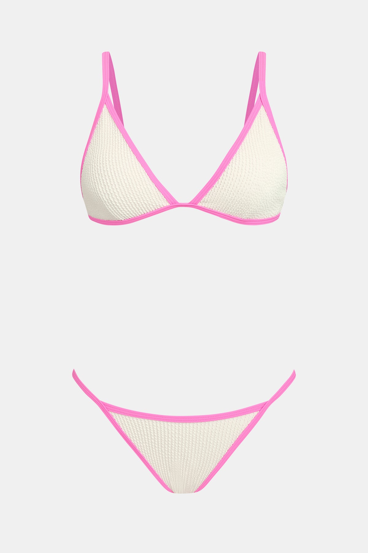 Bikini blanc plongeant