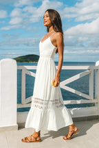 Robe longue blanche élégante