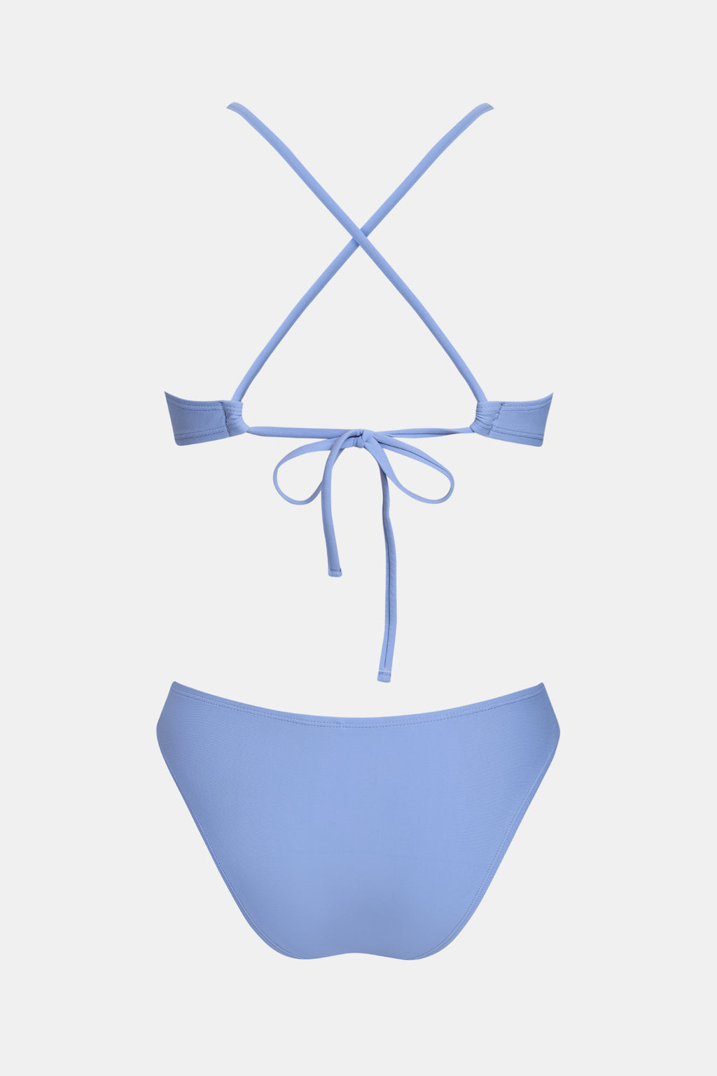 Bikini bleu bandeau fil en U