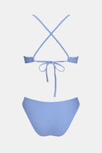 Bikini bleu bandeau fil en U