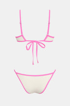 Bikini blanc plongeant