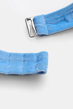 Bikini bleu bas extra échancré
