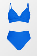 Bikini à taille haute avec emballage et épissure