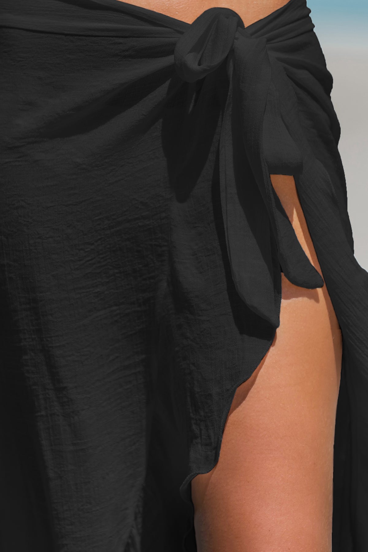 Paréo cover up nœud latéral noire