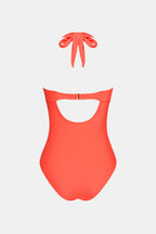 Maillot de bain une pièce corail