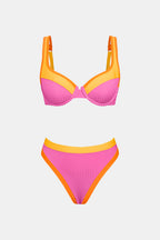 Bikini bretelles ajustables et bas extra échancré