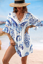 Robe en dentelle à imprimé floral paisley