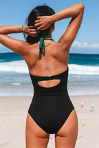 Maillot de bain une pièce gainant ventre plat + col plongeant