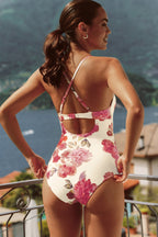 Maillot de bain une pièce col plongeant jambe standard
