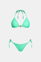 Bikini bretelles licou col V et bas taille basse