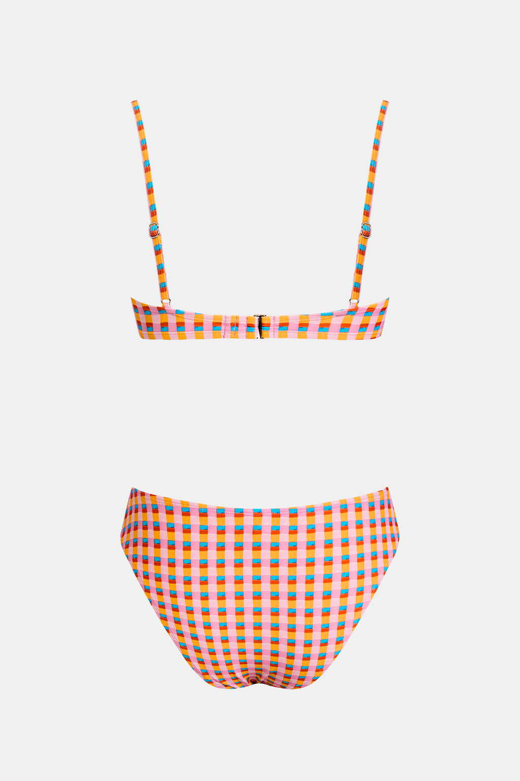 Bikini à carreaux bretelles ajustables