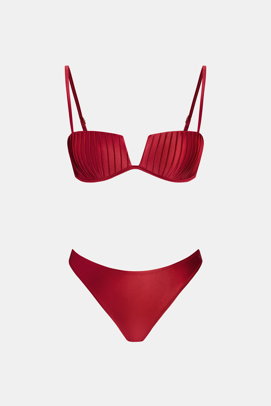 Bikini cerise avec paréo