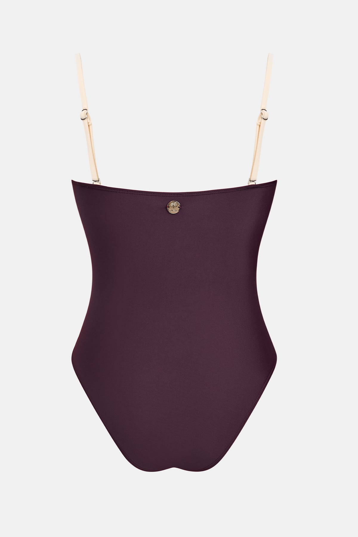 Maillot de bain une pièce colorblock à col cœur et armature en U