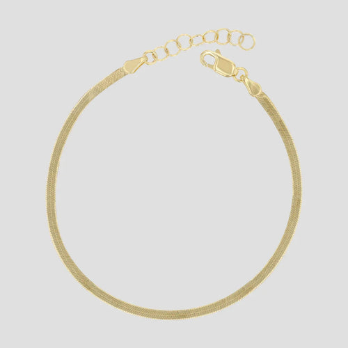 Angelica® Stainless Steel Herringbone Bracelet
