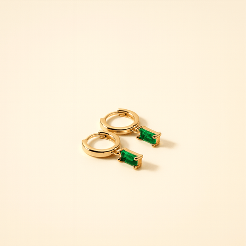 Bella Birthstone Huggies Earrings
