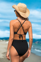 Maillot de bain une pièce avec bretelles croisées dans le dos
