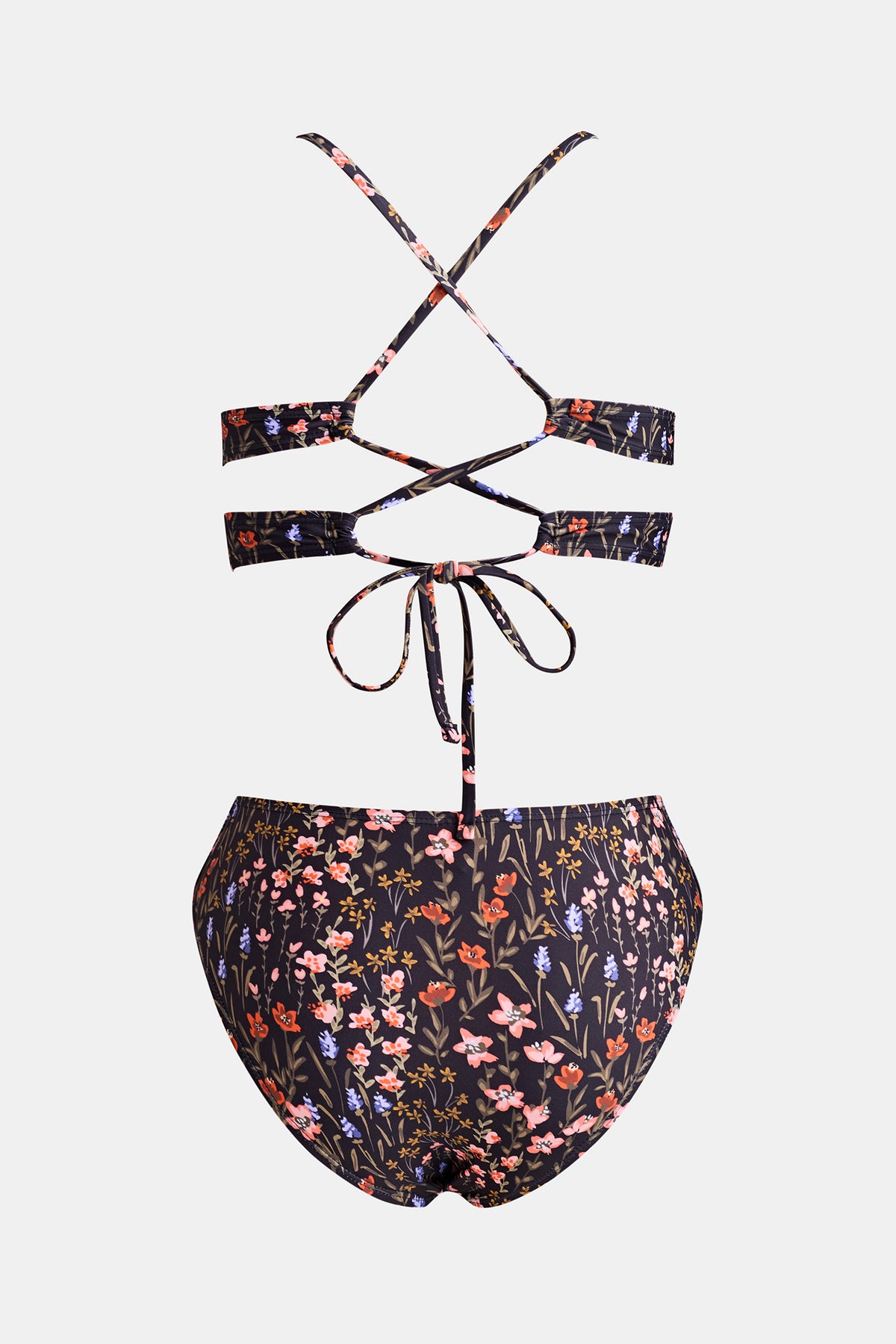Bikini bralette à col en V et hipster taille moyenne