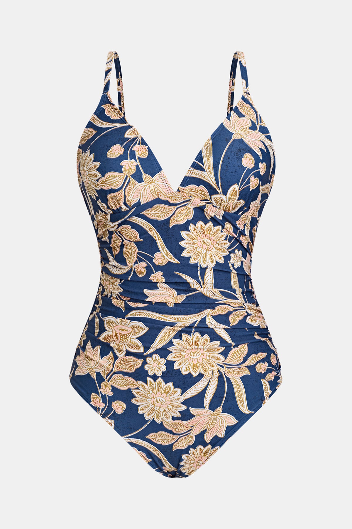 Maillot de bain une pièce à col en V et imprimé paisley