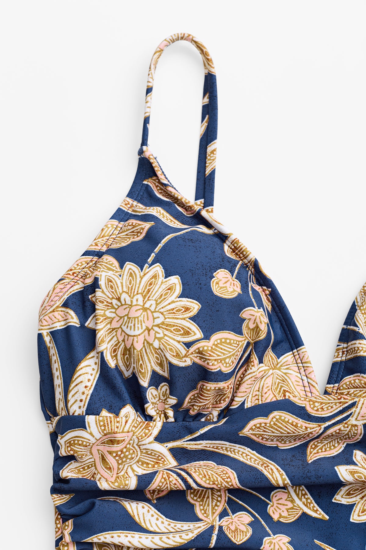 Maillot de bain une pièce à col en V et imprimé paisley
