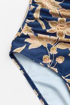 Maillot de bain une pièce à col en V et imprimé paisley