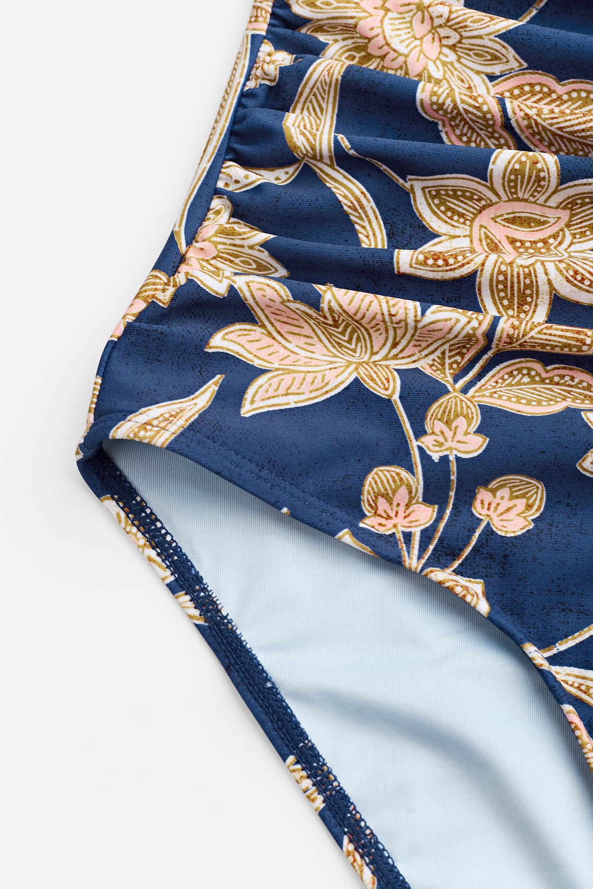 Maillot de bain une pièce à col en V et imprimé paisley