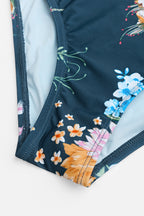Maillot de bain une pièce à découpe et fleurs tropicales