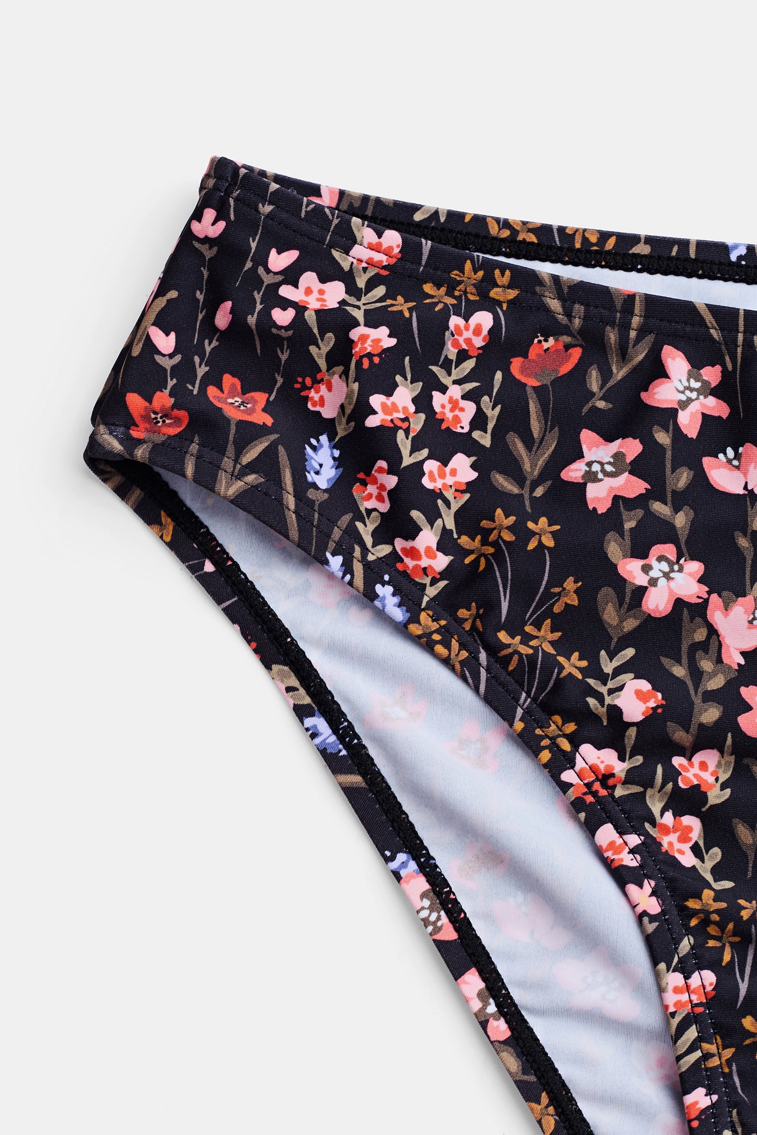 Bikini bralette à col en V et hipster taille moyenne
