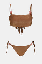 Bikini col carré et bas taille basse