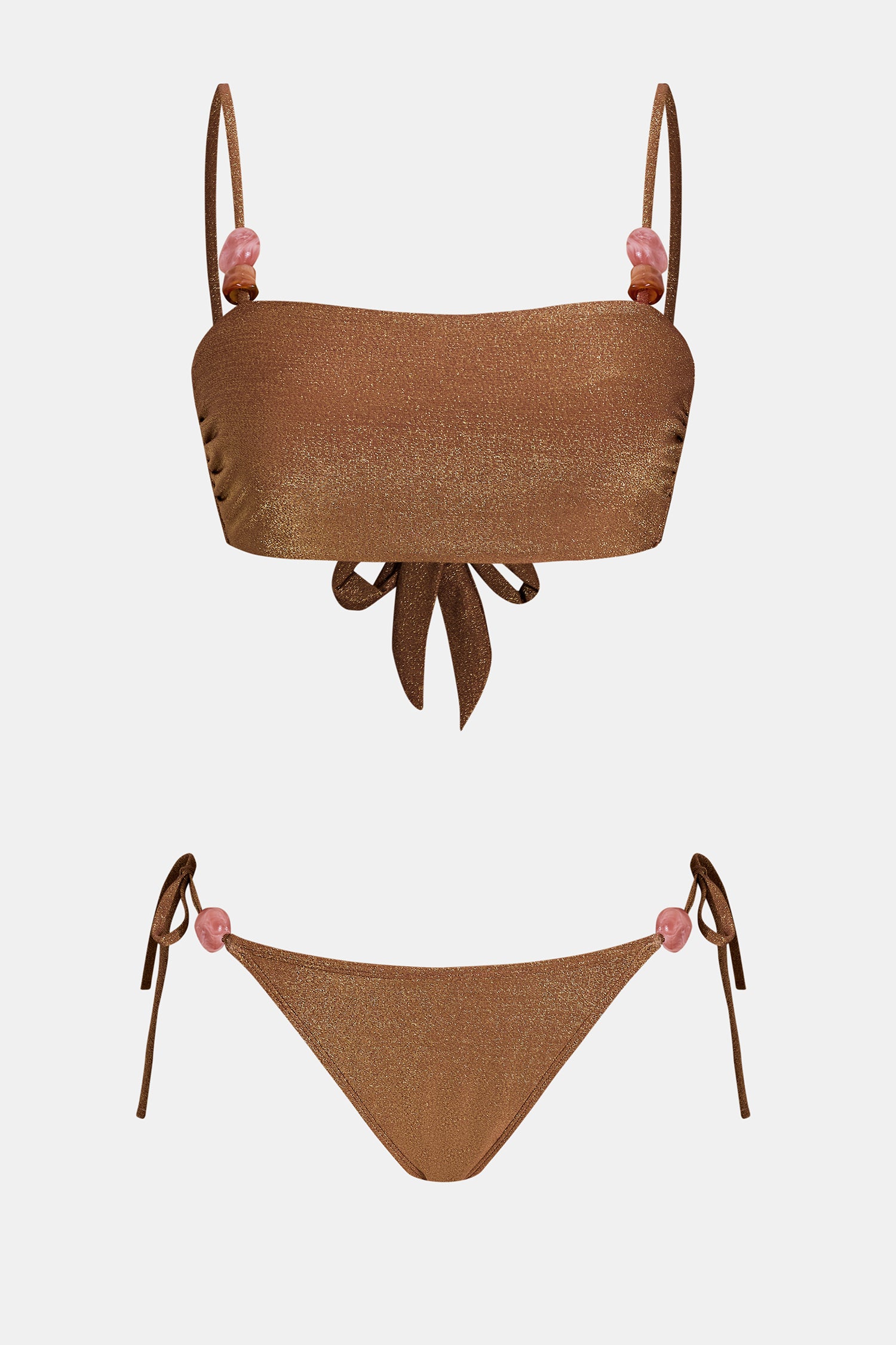 Bikini col carré et bas taille basse