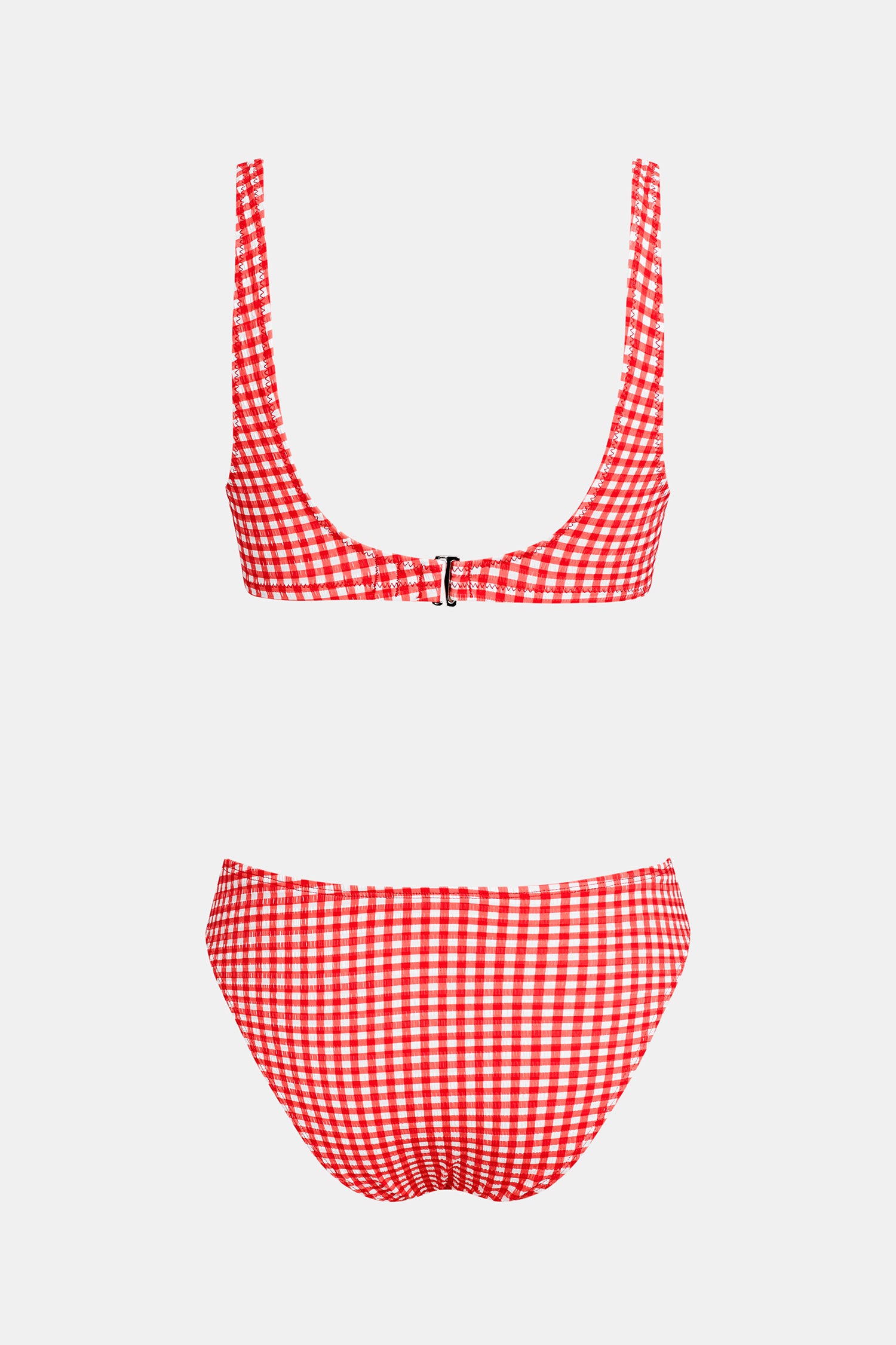Bikini à carreaux larges bretelles