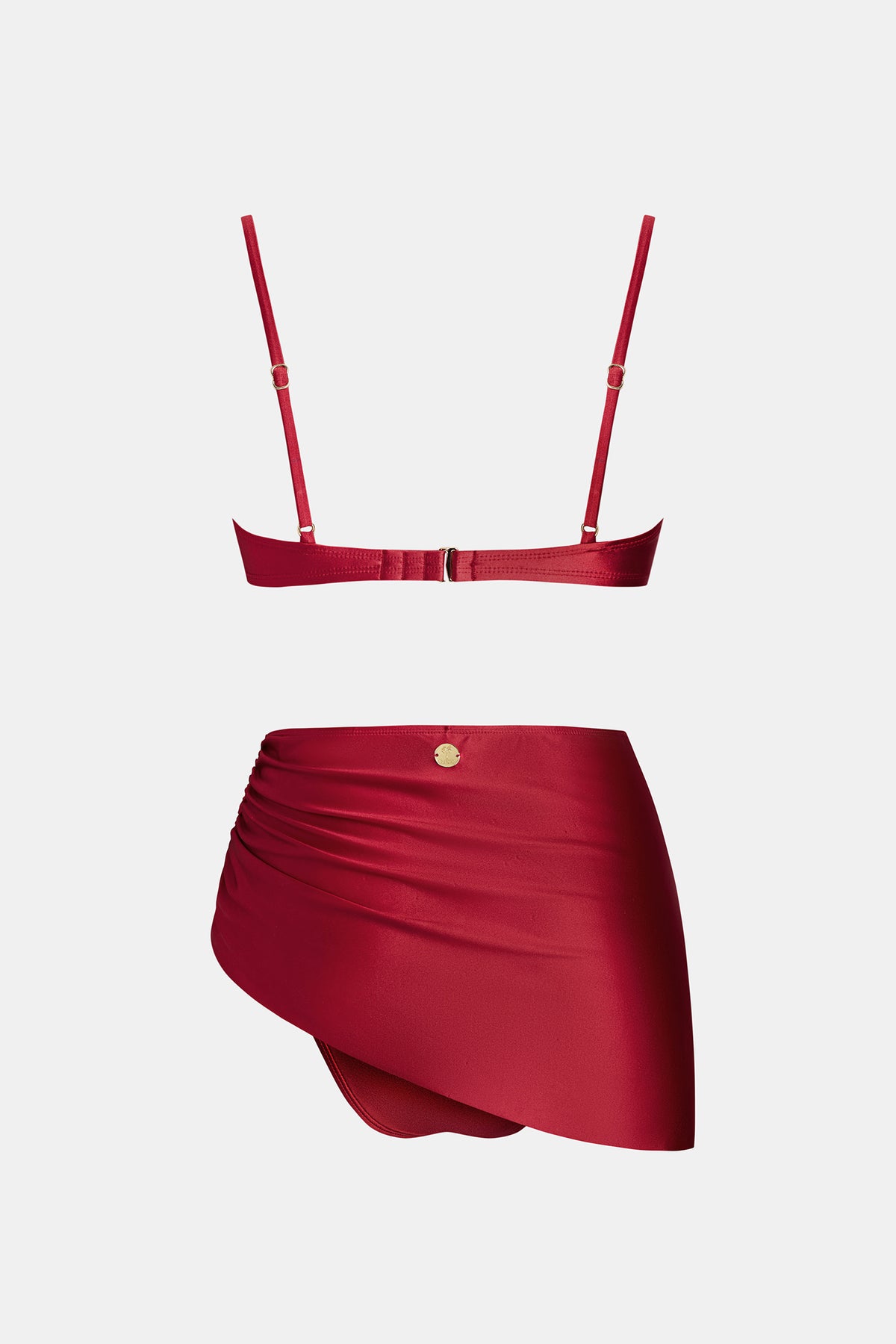 Bikini cerise avec paréo