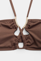 Bikini bretelles licou bas extra échancré
