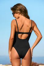 Maillot de bain une pièce noir armature