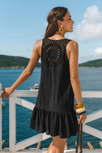 Robe cover up courte volantée