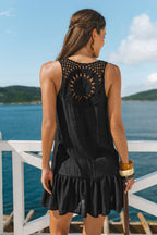 Robe cover up courte volantée