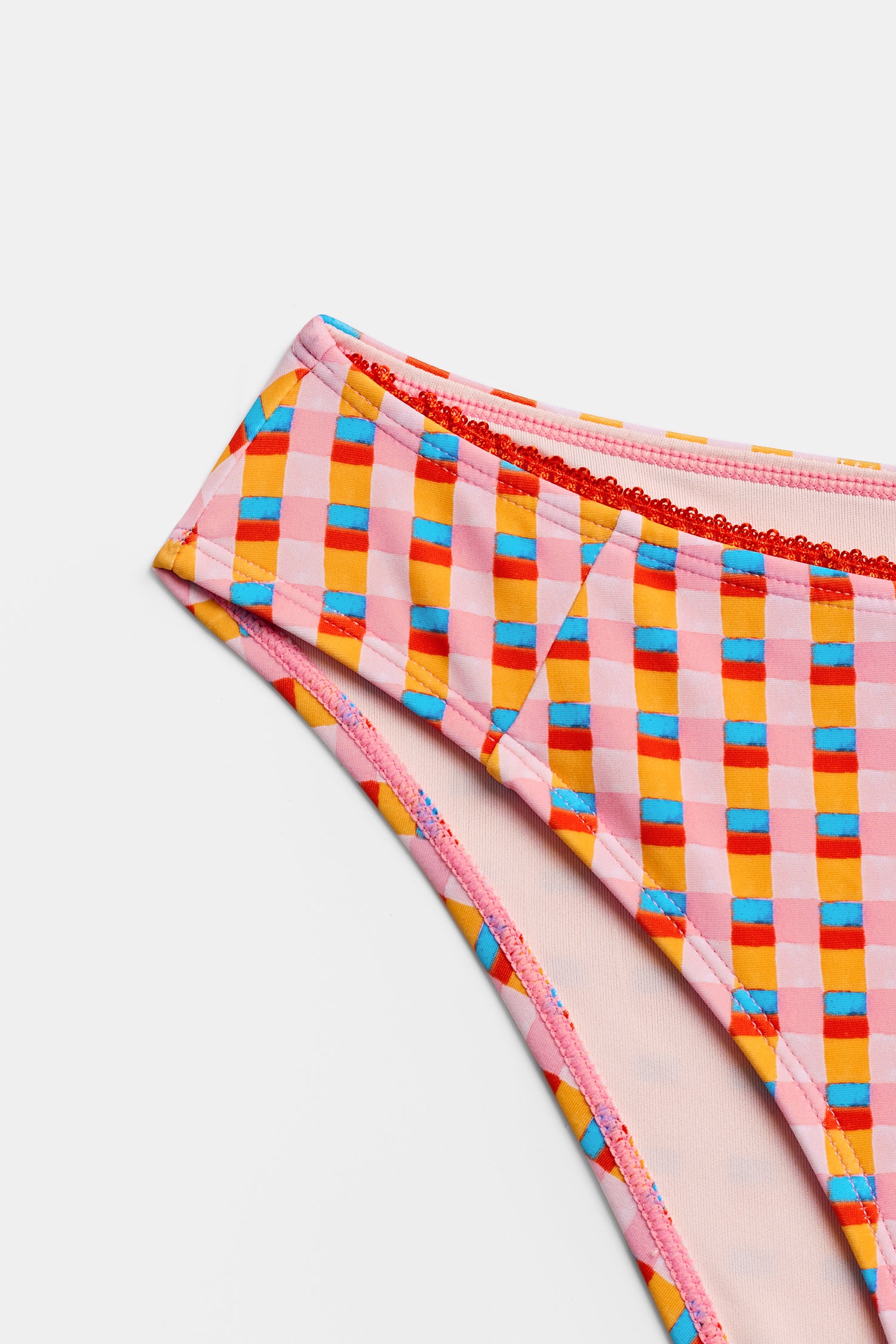 Bikini à carreaux bretelles ajustables