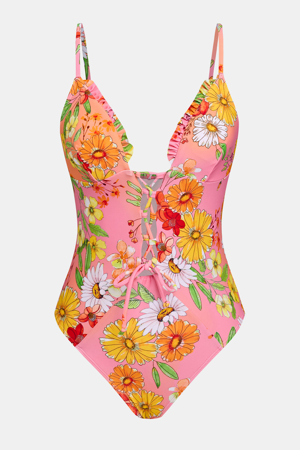Maillot de bain une pièce imprimé style insulaire