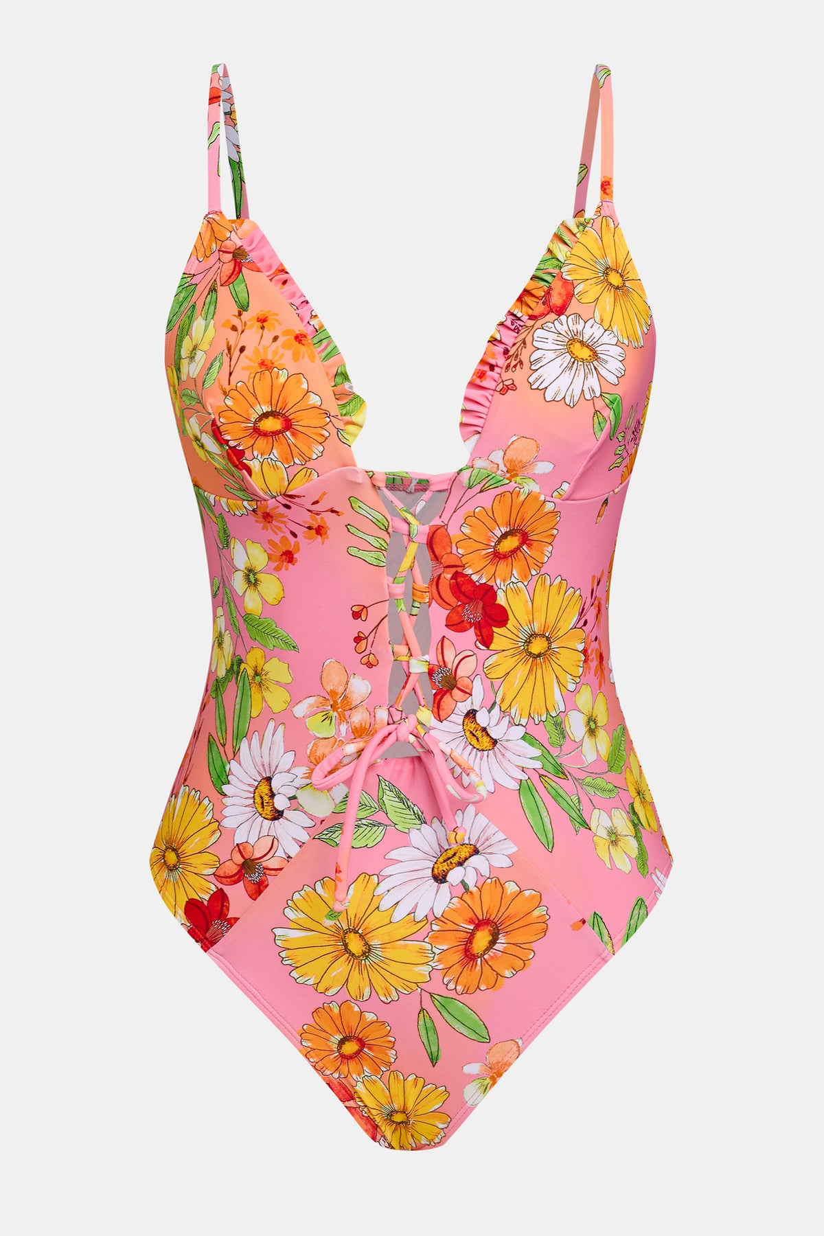 Maillot de bain une pièce imprimé style insulaire