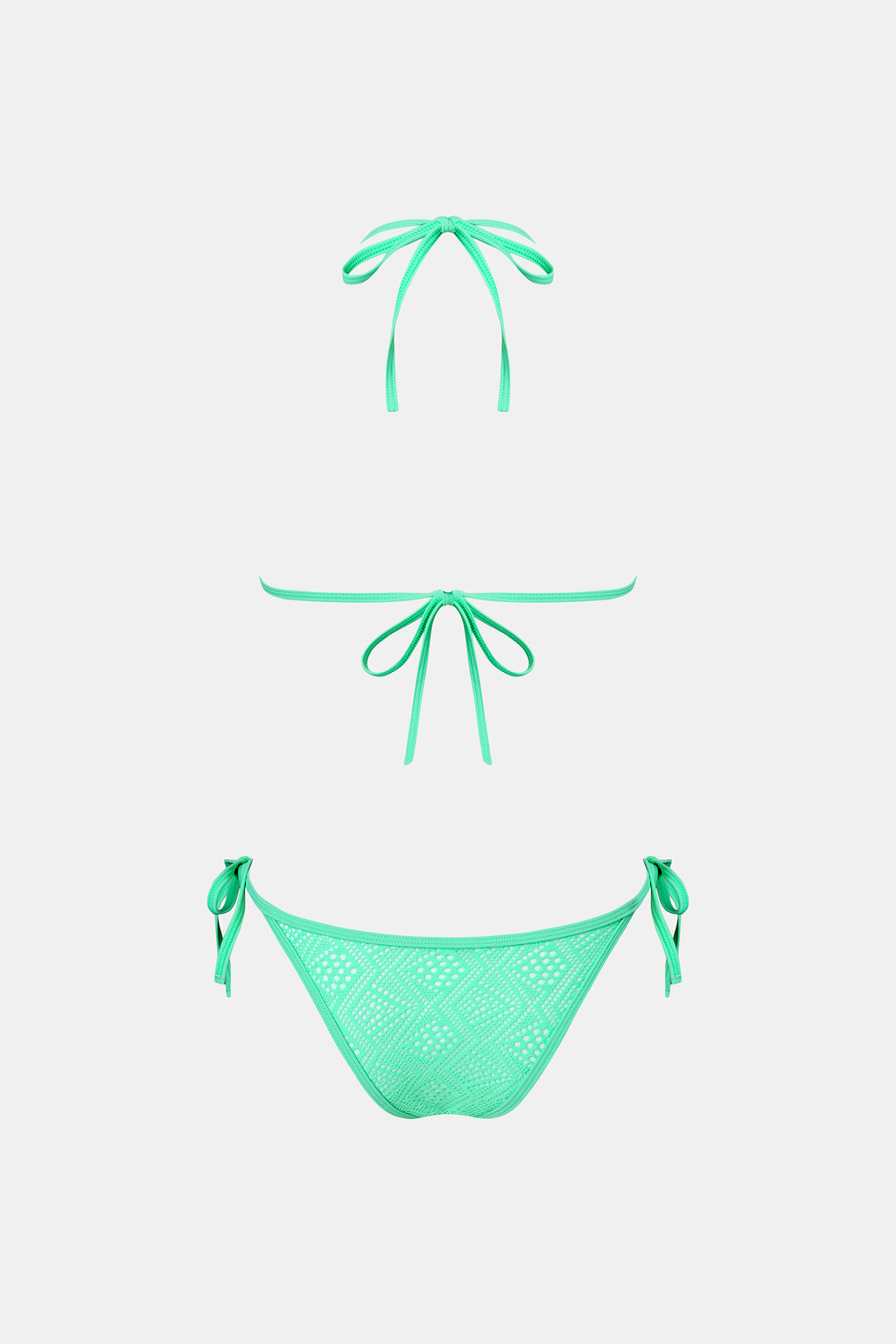 Bikini bretelles licou col V et bas taille basse