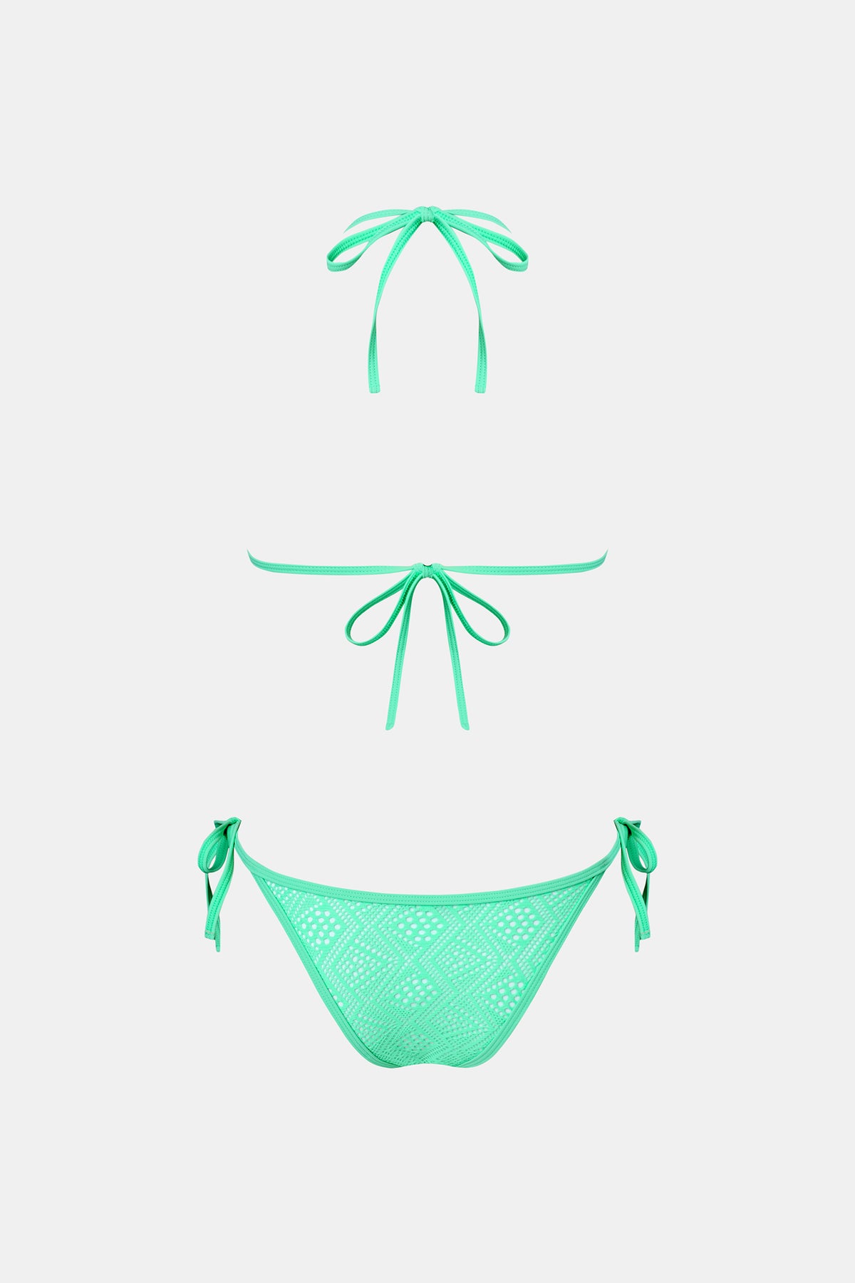 Bikini bretelles licou col V et bas taille basse