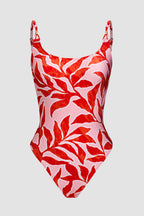 Maillot de bain une pièce col scoop et bas échancré